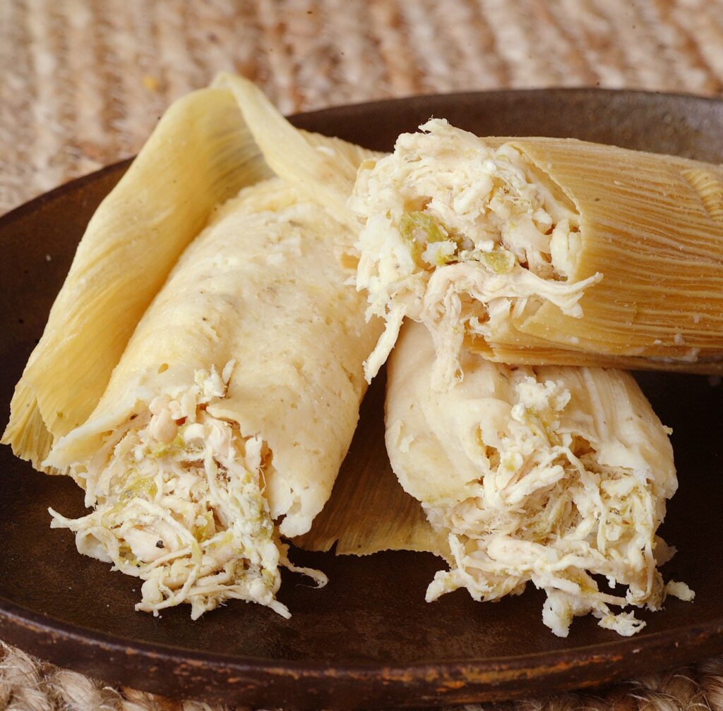 Green & Red Chicken Tamales